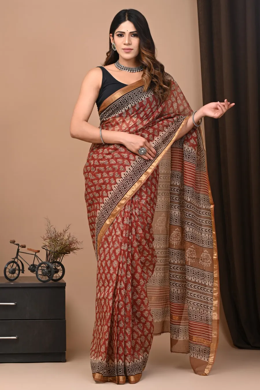 Vaspati Hand Block Prints Kota Sarees
